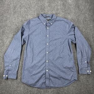 Banana Republic Slim Untucked Blue Floral Button-Down Shirt Men’s Large